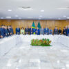 Presidente, ministros e governadores fizeram minuto de silêncio em homenagem a vítimas do ataque a uma creche em Blumenau (SC). Foto: Ricardo Stuckert/ PR